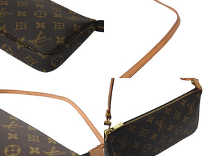 LOUIS VUITTON ルイヴィトン アクセサリーポーチ ポシェットアクセソワール M51980 モノグラム ブラウン 美品 中古 4b001166