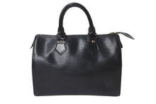 Load image into Gallery viewer, LOUIS VUITTON ルイヴィトン スピーディ25 ハンドバッグ M59022 エピレザー ブラック ゴールド金具 美品 中古 4b001167