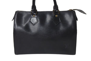 LOUIS VUITTON ルイヴィトン スピーディ25 ハンドバッグ M59022 エピレザー ブラック ゴールド金具 美品 中古 4b001167