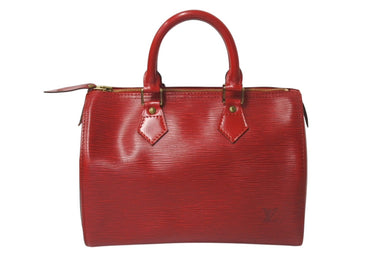 LOUIS VUITTON ルイヴィトン スピーディ25 ハンドバッグ ミニボストンバッグ エピレザー M43017 カスティリアンレッド 美品 中古 4b001168