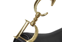 Load image into Gallery viewer, Christian Dior クリスチャンディオール サドルバッグ ワンショルダーバッグ RU 0062 レザー ブラック ガリアーノ期 美品 中古 4b001181