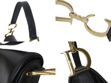 Load image into Gallery viewer, Christian Dior クリスチャンディオール サドルバッグ ワンショルダーバッグ RU 0062 レザー ブラック ガリアーノ期 美品 中古 4b001181