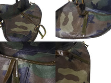Load image into Gallery viewer, Christian Dior クリスチャンディオール プレオウンド サドルバッグ パテント カモフラージュ 迷彩 ガリアーノ期 美品 中古 4b001182