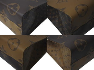 極美品 LOUIS VUITTON ルイヴィトン モノグラム ジャイアント リバース オンザゴーMM トートバッグ M45321 ブラウン 中古 4b001183