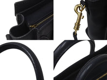 Load image into Gallery viewer, CELINE セリーヌ ラゲージ ナノ 2WAY ショルダーバッグ ハンドバッグ イタリア製 レザー シルバー シルバー金具 美品 中古 4b001193