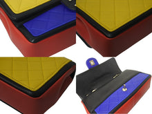 Load image into Gallery viewer, CHANEL シャネル マトラッセ チェーンショルダーバッグ CCロゴ マルチカラー カーフ ゴールド金具 中古 4b001194