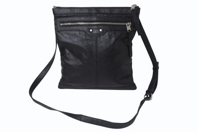 BALENCIAGA バレンシアガ ネオスケッチ ショルダーバッグ ブラック レザー 390924 黒 シルバー金具 美品 中古 4b001208
