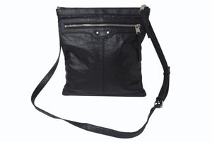 BALENCIAGA バレンシアガ ネオスケッチ ショルダーバッグ ブラック レザー 390924 黒 シルバー金具 美品 中古 4b001208