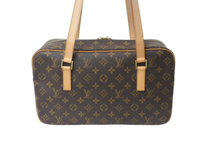 極美品 LOUISVUITTON ルイヴィトン シテGM ショルダーバッグ モノグラム M51181 PVC ヌメ革 ブラウン ゴールド金具 中古 4b001210