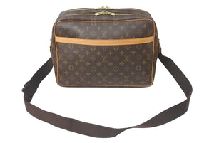 LOUIS VUITTON ルイヴィトン ショルダーバッグ リポーターGM モノグラム M45252 ブラウン ゴールド金具 美品 中古 4b001212