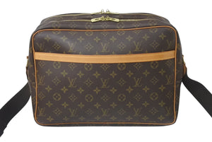 LOUIS VUITTON ルイヴィトン ショルダーバッグ リポーターGM モノグラム M45252 ブラウン ゴールド金具 美品 中古 4b001212