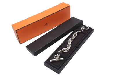 HERMES エルメス ブレスレット シェーヌダンクル TGM 13コマ アクセサリー フランス製 シルバー925 美品 中古 4b001225