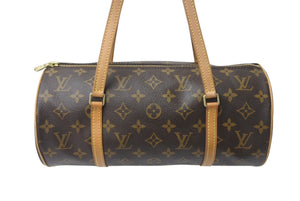 LOUIS VUITTON ルイヴィトン パピヨン30 ハンドバッグ M51385 筒型 モノグラムキャンバス ブラウン 美品 中古 4b001235
