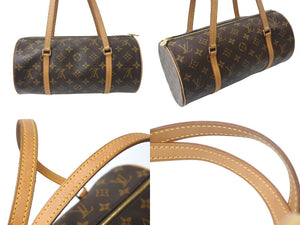 LOUIS VUITTON ルイヴィトン パピヨン30 ハンドバッグ M51385 筒型 モノグラムキャンバス ブラウン 美品 中古 4b001235