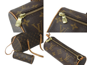 LOUIS VUITTON ルイヴィトン パピヨン30 ハンドバッグ M51385 筒型 モノグラムキャンバス ブラウン 美品 中古 4b001235