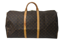 Load image into Gallery viewer, LOUIS VUITTON ルイヴィトン キーポル60 ボストンバッグ M41422 モノグラム PVC レザー ブラウン 美品 中古 4b001236