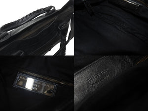 BALENCIAGA バレンシアガ ハンドバッグ ファースト ブラック レザー 103208 ブラック金具 美品 中古 4b001267