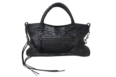 BALENCIAGA バレンシアガ ハンドバッグ ファースト ブラック レザー 103208 ブラック金具 美品 中古 4b001267