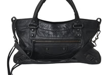 Load image into Gallery viewer, BALENCIAGA バレンシアガ ハンドバッグ ファースト ブラック レザー 103208 ブラック金具 美品 中古 4b001267