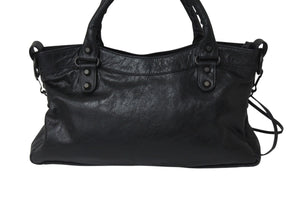 BALENCIAGA バレンシアガ ハンドバッグ ファースト ブラック レザー 103208 ブラック金具 美品 中古 4b001267