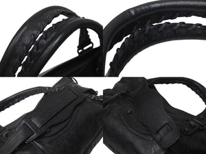 BALENCIAGA バレンシアガ ハンドバッグ ファースト ブラック レザー 103208 ブラック金具 美品 中古 4b001267