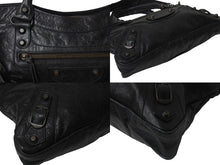 Load image into Gallery viewer, BALENCIAGA バレンシアガ ハンドバッグ ファースト ブラック レザー 103208 ブラック金具 美品 中古 4b001267