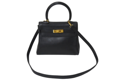 エルメス HERMES ○V刻印 ミニケリー 20 ブラック ヴォーガリバー 内縫い 2WAY ショルダーバッグ 美品 中古 4b001272