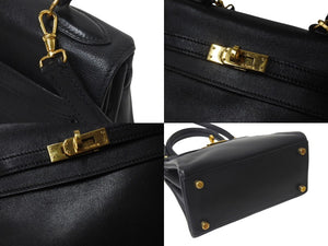 エルメス HERMES ○V刻印 ミニケリー 20 ブラック ヴォーガリバー 内縫い 2WAY ショルダーバッグ 美品 中古 4b001272