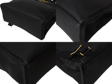 Load image into Gallery viewer, HERMES エルメス ケリーアドGM リュックサック バッグパック トゴ ブラック ゴールド金具 美品 中古 4b001273