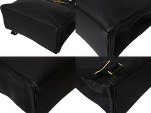 HERMES エルメス ケリーアドGM リュックサック バッグパック トゴ ブラック ゴールド金具 美品 中古 4b001273