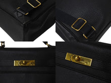 Load image into Gallery viewer, HERMES エルメス ケリーアドGM リュックサック バッグパック トゴ ブラック ゴールド金具 美品 中古 4b001273