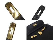Load image into Gallery viewer, HERMES エルメス ケリーアドGM リュックサック バッグパック トゴ ブラック ゴールド金具 美品 中古 4b001273