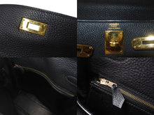 Load image into Gallery viewer, HERMES エルメス ケリーアドGM リュックサック バッグパック トゴ ブラック ゴールド金具 美品 中古 4b001273