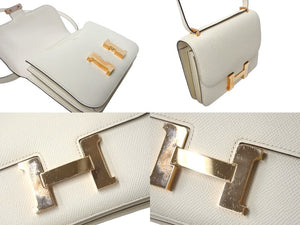 新品同様 HERMES エルメス ショルダーバッグ ミニ コンスタンス3 ナタ ローズゴールド金具 エプソン Y刻印 中古 4b001276