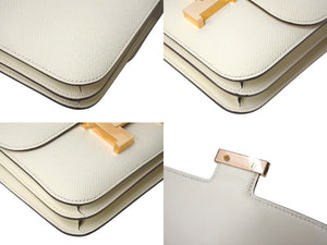 新品同様 HERMES エルメス ショルダーバッグ ミニ コンスタンス3 ナタ ローズゴールド金具 エプソン Y刻印 中古 4b001276