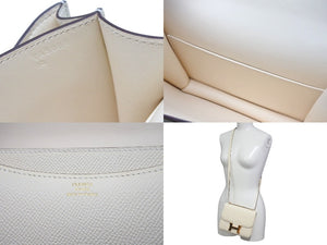 新品同様 HERMES エルメス ショルダーバッグ ミニ コンスタンス3 ナタ ローズゴールド金具 エプソン Y刻印 中古 4b001276