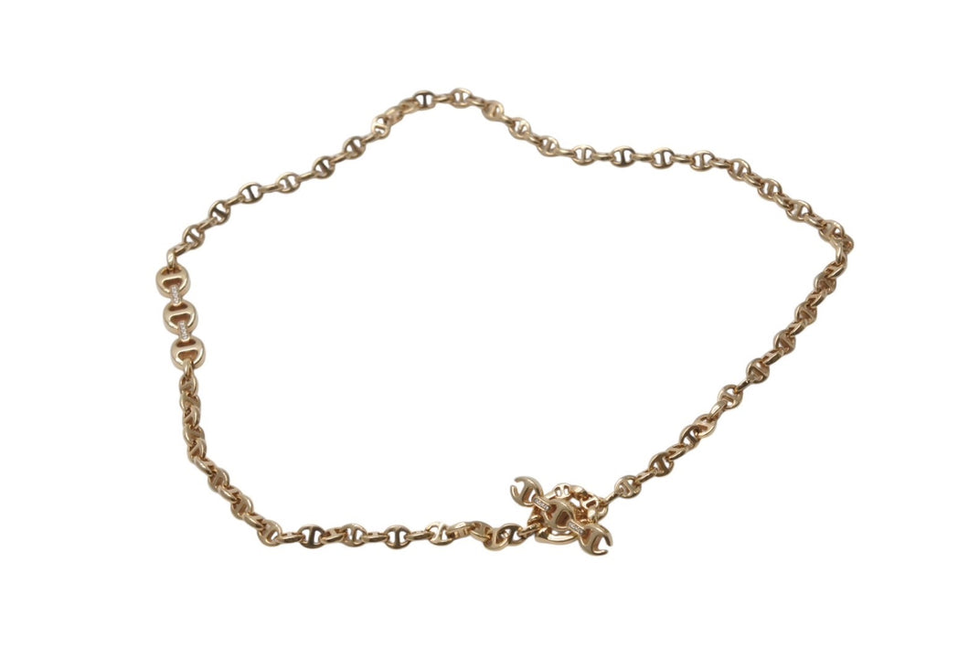 極美品 HOORSENBUHS ホーセンブース OPEN-LINK NECKLACE オープンリンクネックレス 重量約41.5g 全長約61cm 18K 14PD 中古 4b001293