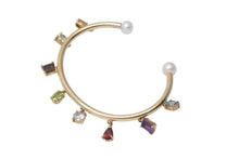 Load image into Gallery viewer, Bijou de M ビジュードエム Color Stone Bangle カラーストーンバングル 重量約11.1g シルバ−925 GP マルチカラーストーン 美品 中古 4b001296