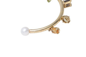 Bijou de M ビジュードエム Color Stone Bangle カラーストーンバングル 重量約11.1g シルバ−925 GP マルチカラーストーン 美品 中古 4b001296