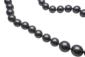CHANEL シャネル 6連 パールネックレス A14C刻印 ココマーク メタリック フェイクパール グレー ブラック系 美品 中古 4b001298