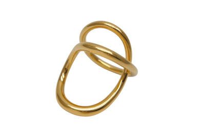 Charlotte Chesnais シャルロットシェネ Ribbon Ring リボンリング 指輪 20BA033VER 重量約9.5g サイズEU51 12.5号 美品 中古 4b001305