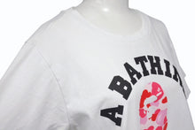 Load image into Gallery viewer, A BATHING APE アベイシングエイプ 半袖Tシャツ サイズ レディースS ピンクカモ ホワイト コットン ベイプ 美品 中古 4b001331