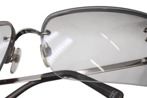 CHANEL シャネル リムレス サングラス 4092-B c.124/6I サイズ62□15 120 ココマーク ラインストーン グレー 良品 中古 4b001357