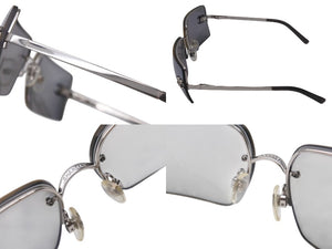 CHANEL シャネル リムレス サングラス 4092-B c.124/6I サイズ62□15 120 ココマーク ラインストーン グレー 美品 中古 4b001359