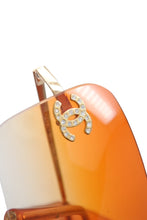 Load image into Gallery viewer, 極美品 CHANEL シャネル リムレス サングラス 4017-D c.125/56 サイズ62□17 120 ココマーク ラインストーン オレンジ グラデーション 中古 4b001363