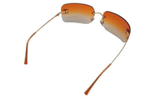 Load image into Gallery viewer, 極美品 CHANEL シャネル リムレス サングラス 4017-D c.125/56 サイズ62□17 120 ココマーク ラインストーン オレンジ グラデーション 中古 4b001363