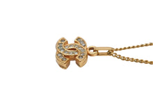 Load image into Gallery viewer, CHANEL シャネル ネックレス ココマーク ラインストーン アクセサリー ゴールド 1982 3.8g GP 美品 中古 4b001376