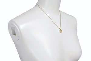 CHANEL シャネル ネックレス ココマーク ラインストーン アクセサリー ゴールド 1982 3.8g GP 美品 中古 4b001376