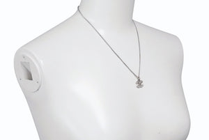 CHANEL シャネル ココマーク ネックレス アクセサリー 08V刻印 メタル ラインストーン 5.6g シルバー 美品 中古 4b001368