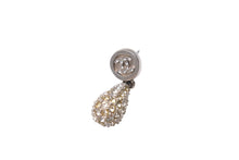 Load image into Gallery viewer, 極美品 CHANEL シャネル ピアス 両耳 アクセサリー ココマーク 21B刻印 ラインストーン 5.4g メタル シルバー 中古 4b001375